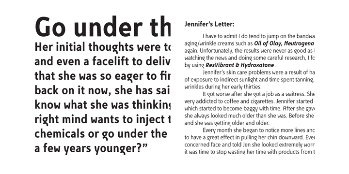 Example font Egon Sans Condensed #6